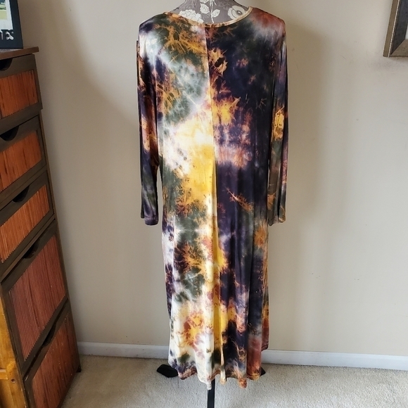 Simply Southern Colection tie dye Ling sleeve dress Sz. L - Picture 4 of 7